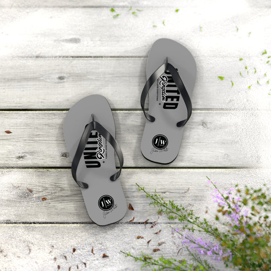 JW “United Kingdom” Grey Flip Flops