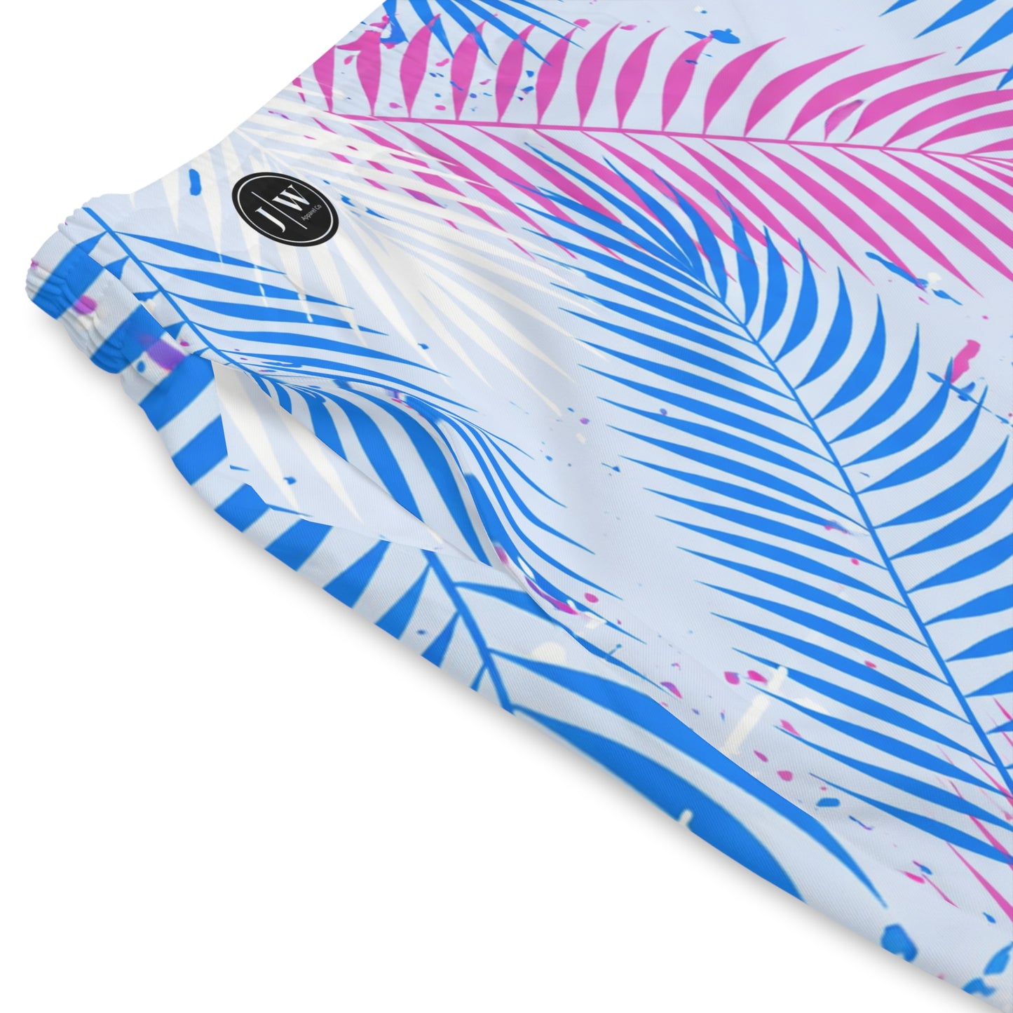 “Blue Palm” Swim Trunks