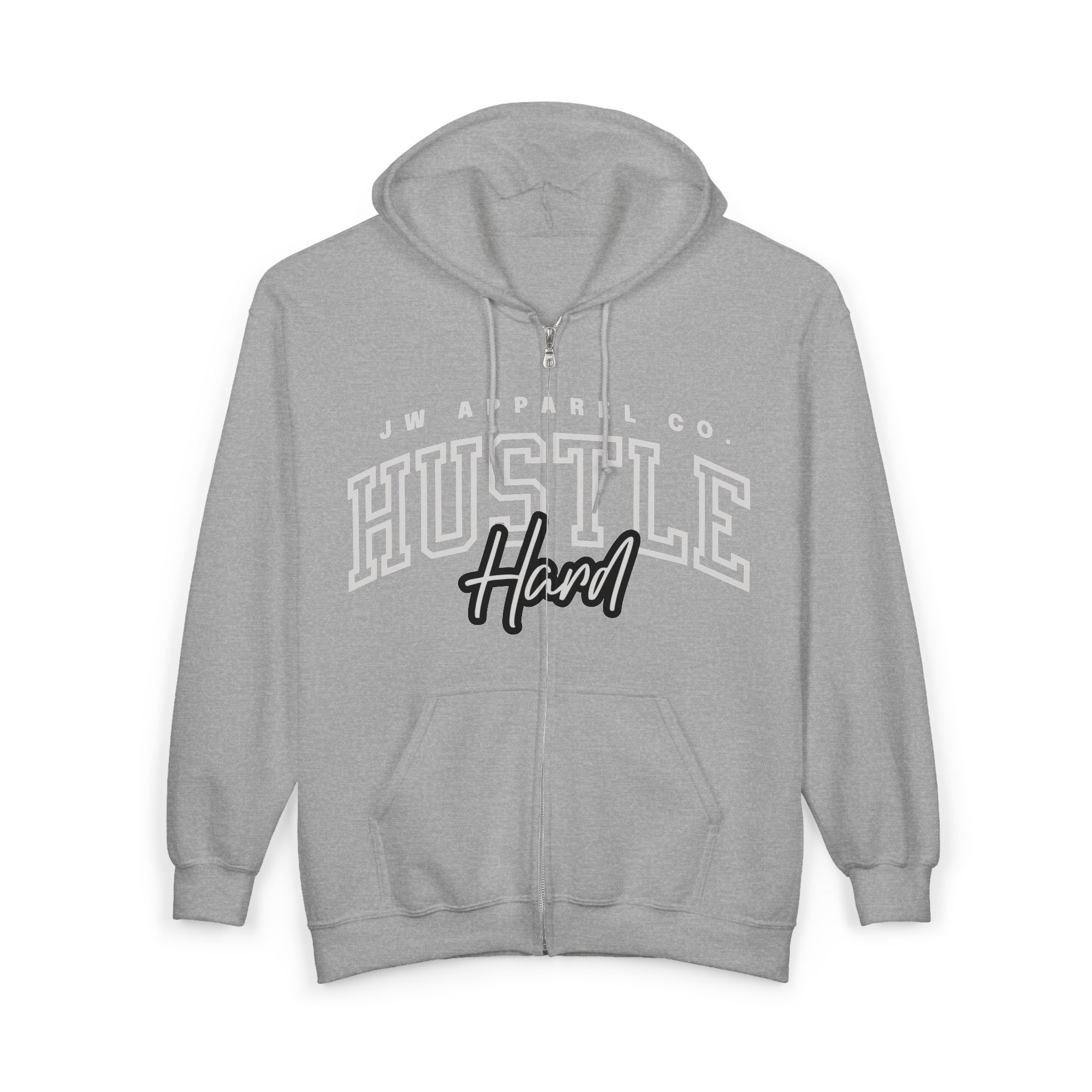 JW "HUSTLE Hard" Full-Zip Hoodie