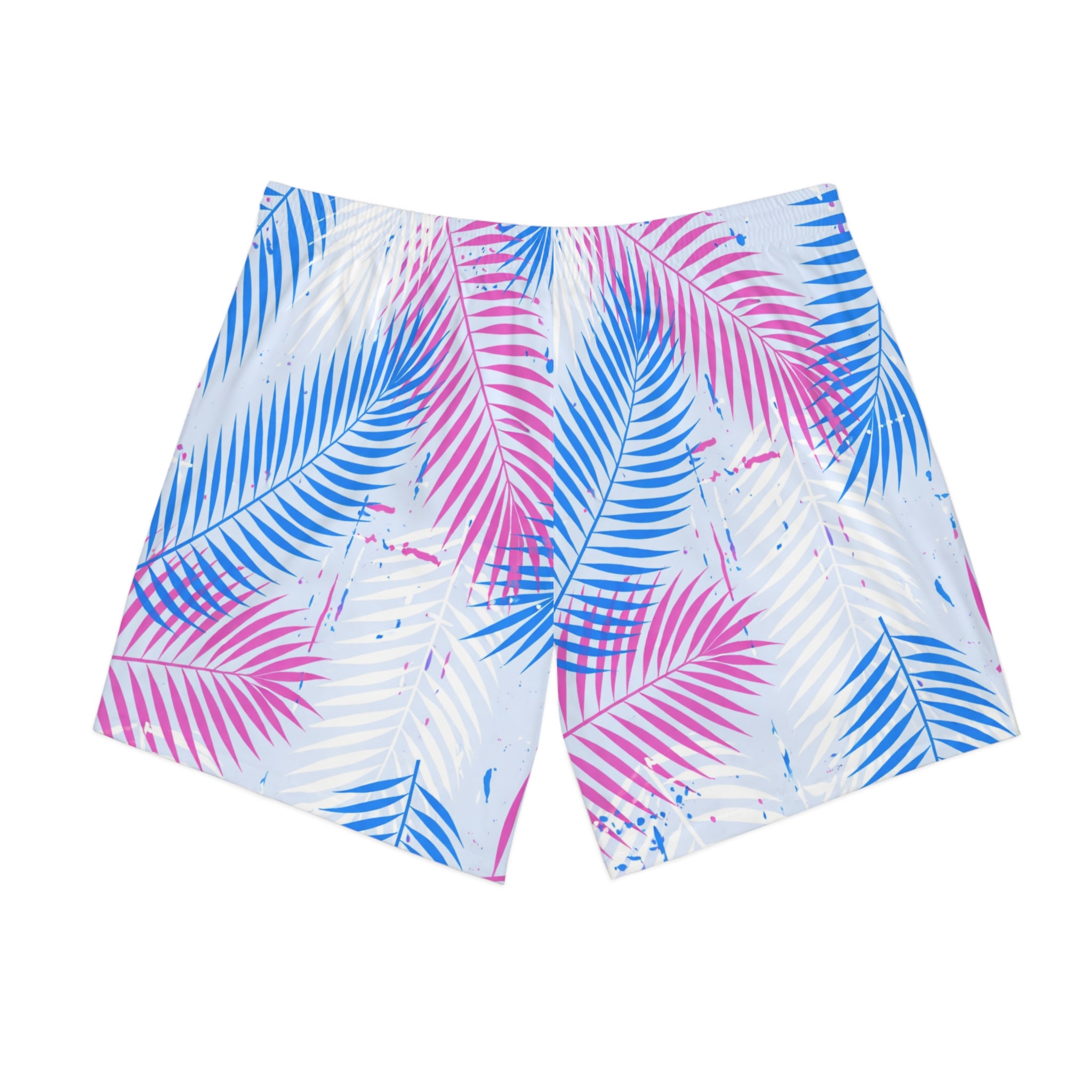 “Blue Palm” Swim Trunks