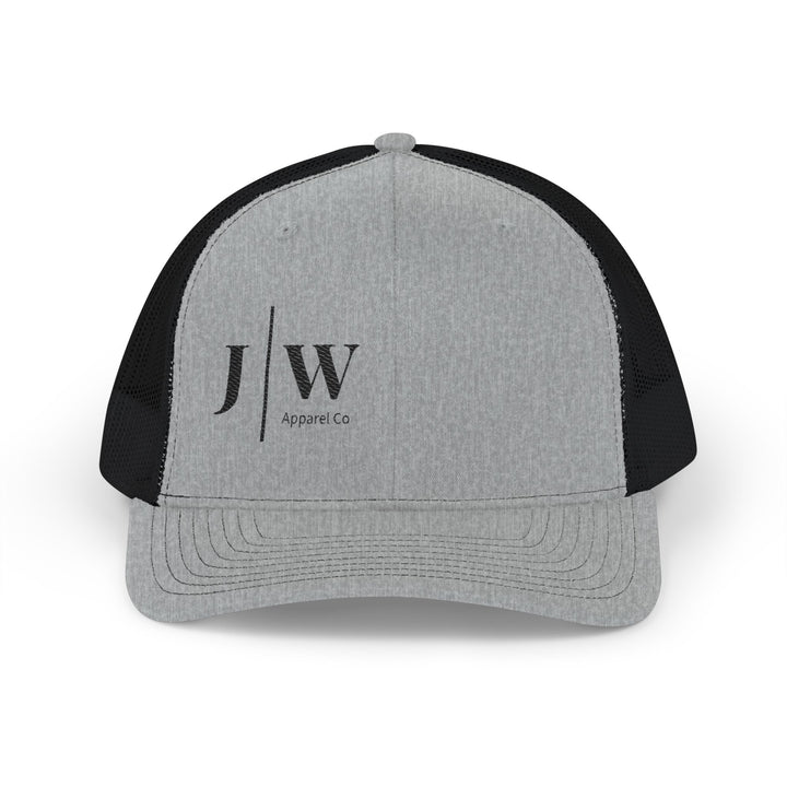 Embroidered Trucker Snapback Cap — JW Apparel Logo Mesh Hat