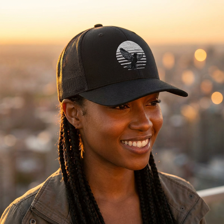 “Free Bird Sunrise” Snapback Trucker Cap