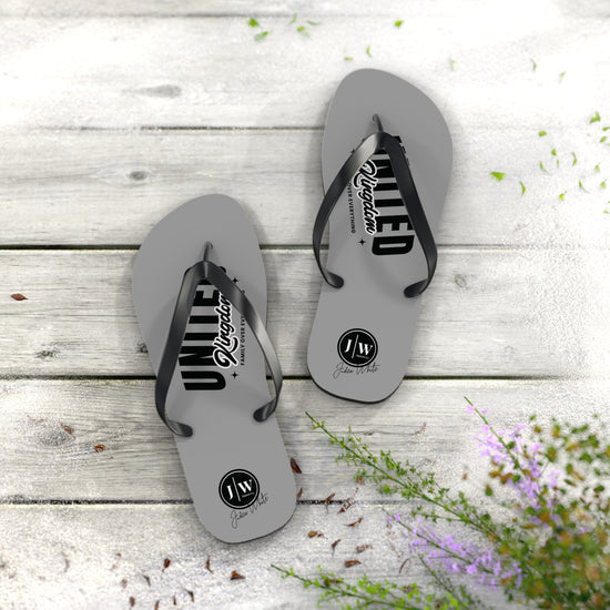 JW “United Kingdom” Grey Flip Flops