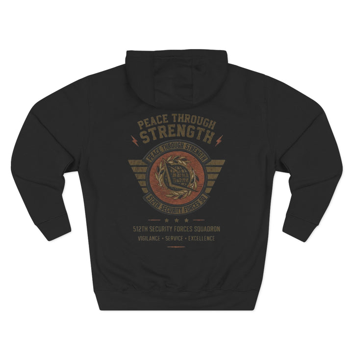 SF Defender Graphic Hoodie — "Peace Through Strength"