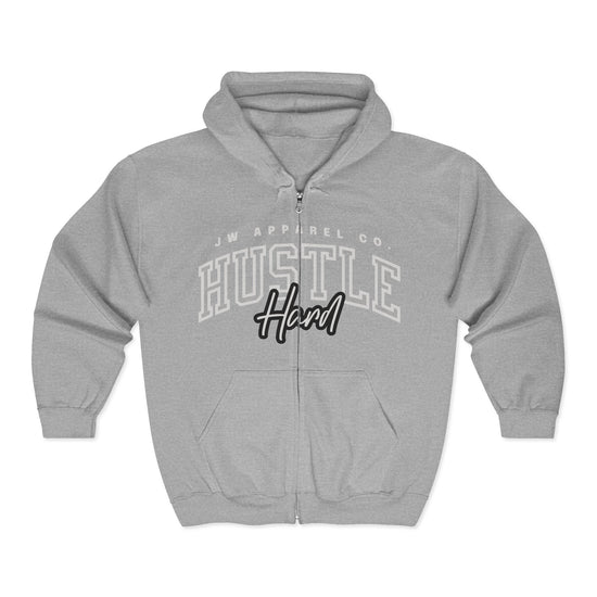JW "HUSTLE Hard" Full-Zip Hoodie