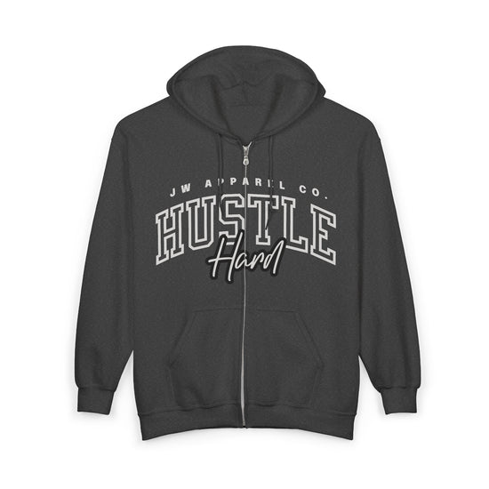JW "HUSTLE Hard" Full-Zip Hoodie