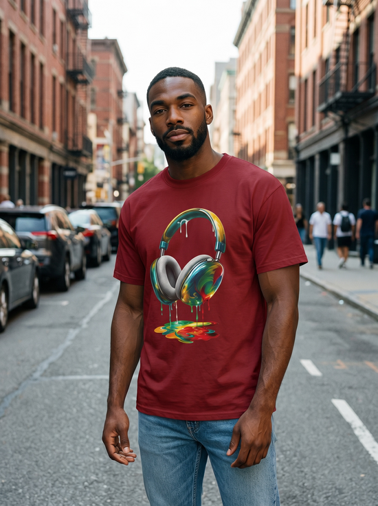 Oversize “Wet Paint” Headphones T-Shirt